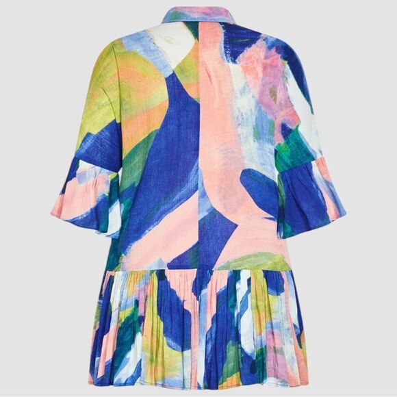 Avenue/ Zim & Zoe Splash Print Tunic, Size 22/24 - Picture 3 of 13